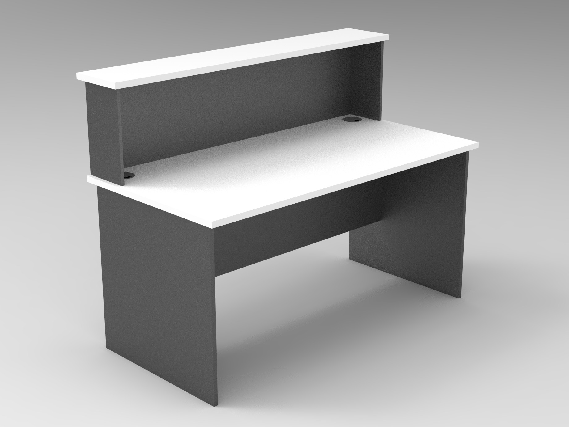 Rapid Worker Straight Desk - With Reception Hob